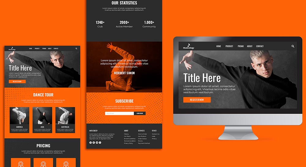Multi screen web design page recommended by web design company